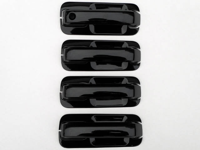 For 2017-2022 Ford F250 F350 Super Duty GLOSS BLACK Door Handle Cover  W/Smartkey