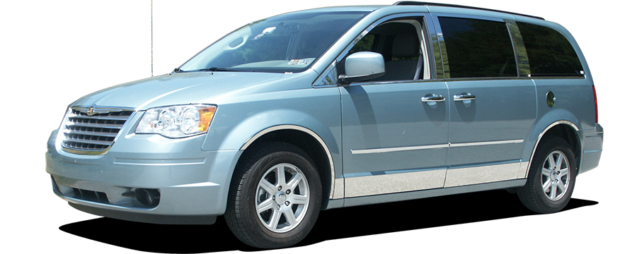 Chrome Mirror Covers Overlay For 2008-2020 Dodge Caravan & Chrysler Town & Country – Set Of 2, Self-Adhesive