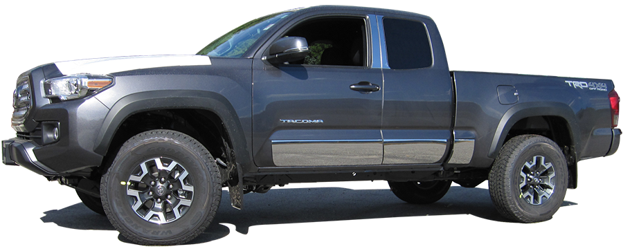 GalaxyMotoInc Triple Chrome Plated ABS Mirror Cover For 2012-2015 Toyota Tacoma – 15 Kit