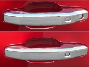 QAA - DH54196 Chrome Plated ABS plastic Door Handle Cover 8Pc 2015-2020 Cadillac Escalade, 2014-2019 Chevrolet Silverado, 2015-2020 Chevrolet Suburban, 2015-2020 Chevrolet Tahoe, 2014-2018 GMC Sierra, 2015-2020 GMC Yukon QAA