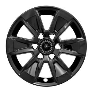 QAA - HUB59173B Gloss Black Plated ABS plastic Wheel Cover Hub Cap 4Pc 2019-2023 Chevrolet Silverado QAA