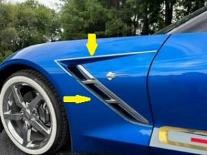 QAA - PB54115 Stainless Steel PortHole Accent 2Pc 2014-2019 Chevrolet Corvette QAA