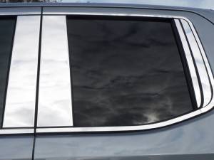 QAA - PP59176 Stainless Steel Pillar Trim 8Pc 2019-2025 Chevrolet Silverado QAA