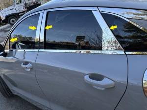 QAA - PP71807 Stainless Steel Pillar Trim 8Pc 2021-2025 Kia K5 QAA