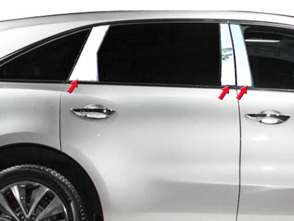 QAA - PP14298 Stainless Steel Pillar Trim 6Pc 2014-2020 Acura MDX QAA