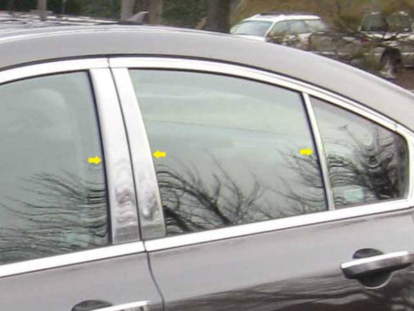 QAA - PP29296 Stainless Steel Pillar Trim 6Pc 2009-2014 Acura TL QAA