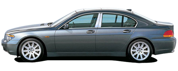 QAA - PP25917 Stainless Steel Pillar Trim 4Pc 2002-2008 BMW 7 Series QAA