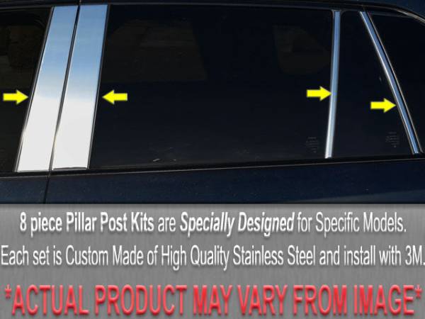 QAA - PP25951 Stainless Steel Pillar Trim 8Pc 2000-2006 BMW X5 QAA