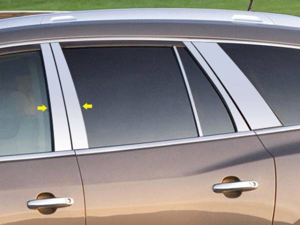 QAA - PP48530 Stainless Steel Pillar Trim 4Pc 2008-2017 Buick Enclave QAA