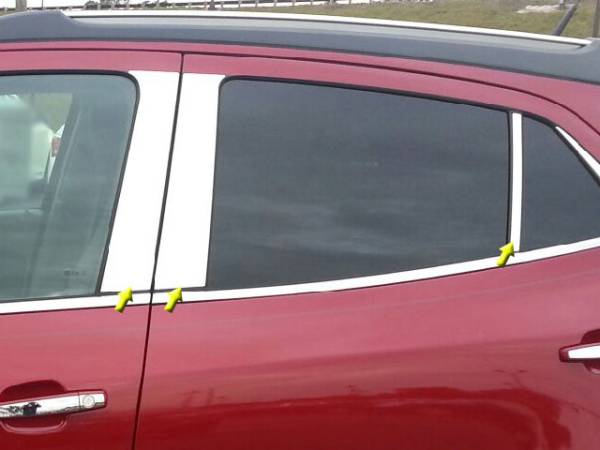 QAA - PP53561 Stainless Steel Pillar Trim 6Pc 2013-2022 Buick Encore QAA