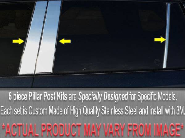 QAA - PP40566 Stainless Steel Pillar Trim 6Pc 2000-2005 Buick LeSabre QAA