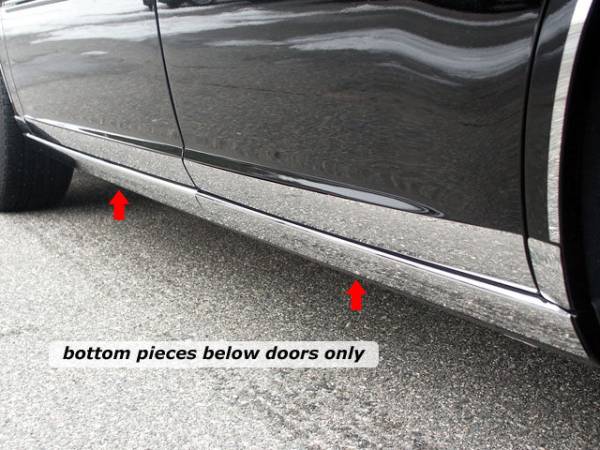 QAA - TH46550 Stainless Steel Rocker Panel Trim 4Pc 2006-2009 Buick Lucerne QAA