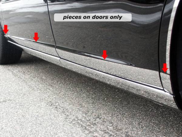 QAA - TH46551 Stainless Steel Rocker Panel Trim 8Pc 2006-2011 Buick Lucerne QAA