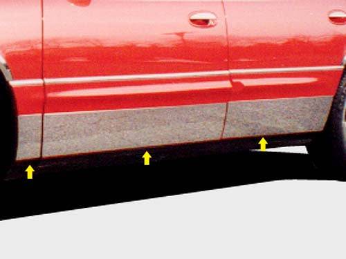 QAA - TH37580 Stainless Steel Rocker Panel Trim 6Pc 1997-2005 Buick Park Avenue QAA