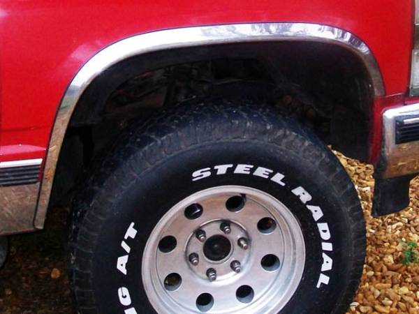 QAA - WZ18181 Molded Stainless Steel Wheel Well Fender Trim 4Pc 1988-1998 Chevrolet Silverado QAA