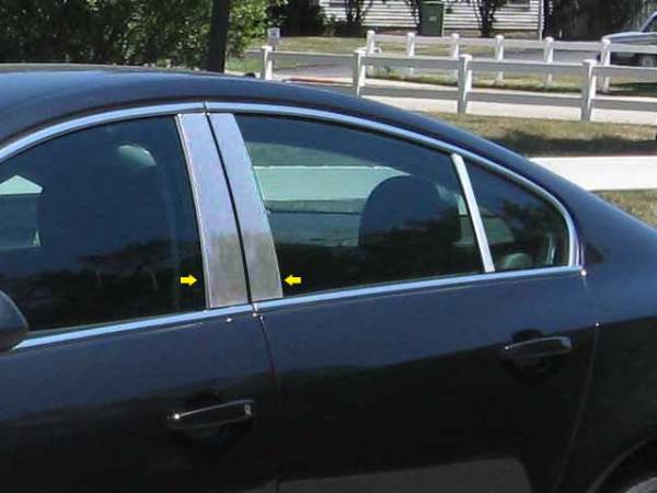 QAA - PP51575 Stainless Steel Pillar Trim 4Pc 2011-2017 Buick Regal QAA