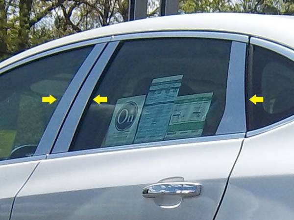 QAA - PP52541 Stainless Steel Pillar Trim 6Pc 2012-2017 Buick Verano QAA