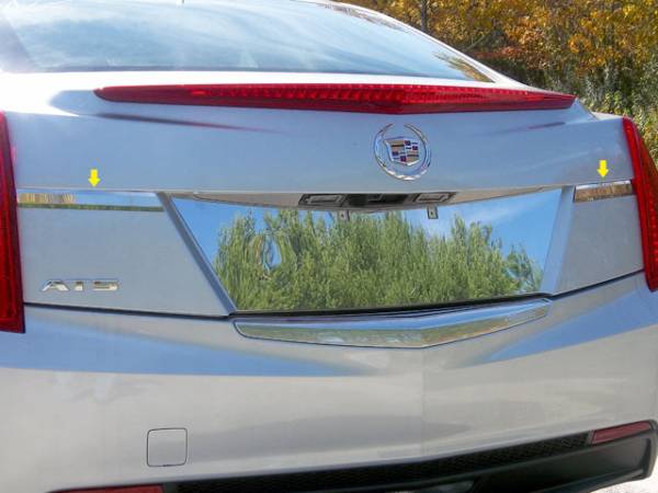 QAA - LB53235 Stainless Steel License Plate Bar Accent 2Pc 2013-2018 Cadillac ATS QAA