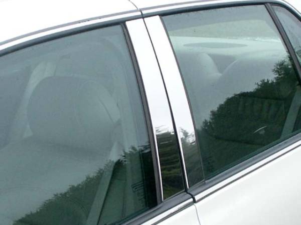 QAA - PP40245 Stainless Steel Pillar Trim 4Pc 2000-2005 Cadillac DeVille, 2006-2011 Cadillac DTS QAA