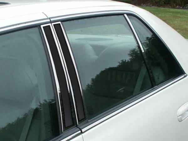 QAA - PP40246-OL Stainless Steel Pillar Trim 6Pc 2000-2005 Cadillac DeVille, 2006-2011 Cadillac DTS QAA