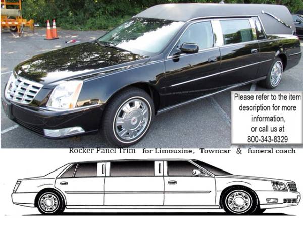 QAA - TH46247 Stainless Steel Rocker Panel Trim 4Pc 2006-2011 Cadillac DTS QAA