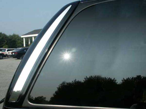 QAA - RW42255 Stainless Steel Rear Window Trim 2Pc 2002-2006 Cadillac Escalade QAA