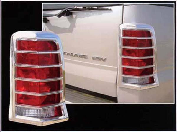 QAA - TL42255 Chrome Plated ABS plastic Tail Light Bezels 2Pc 2002-2006 Cadillac Escalade QAA