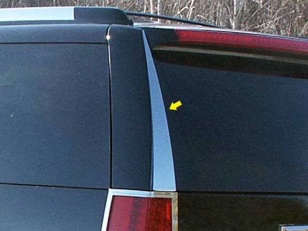 QAA - RW47255 Stainless Steel Rear Window Trim 2Pc 2007-2014 Cadillac Escalade QAA