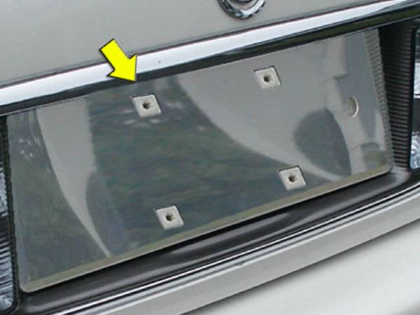 QAA - LP40245 Stainless Steel License Plate Bezel 1Pc 2000-2005 Cadillac DeVille QAA