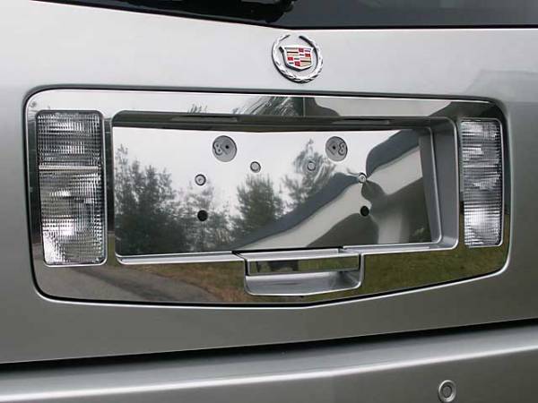 QAA - LPS44260 Stainless Steel License Plate Surround 3Pc 2004-2009 Cadillac SRX QAA