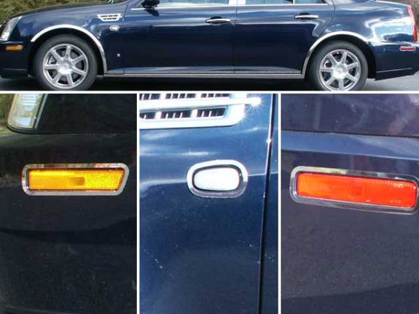 QAA - ML45236 Stainless Steel Marker Light Accent 6Pc 2005-2008 Cadillac STS QAA