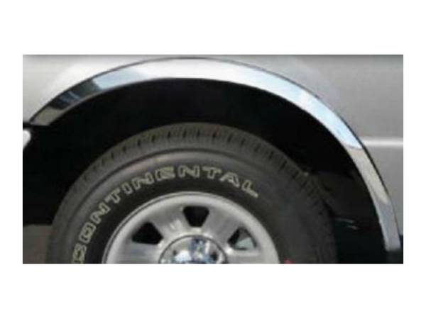 QAA - WZ33320 Molded Stainless Steel Wheel Well Fender Trim 4Pc 1993-2012 Ford Ranger QAA