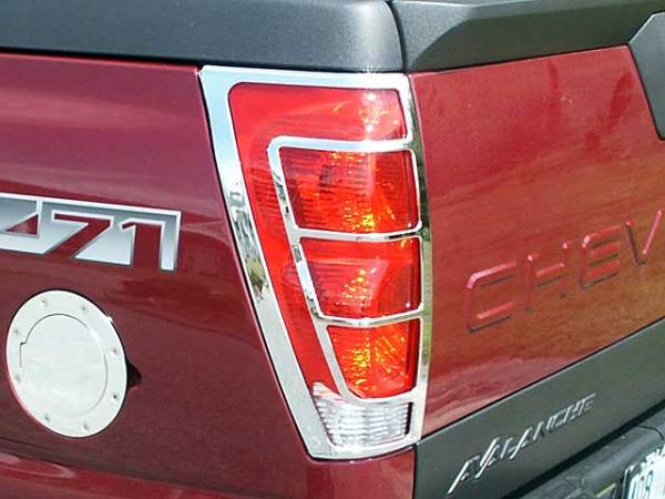 QAA - TL42185 Chrome Plated ABS plastic Tail Light Bezels 2Pc 2002-2006 Chevrolet Avalanche QAA