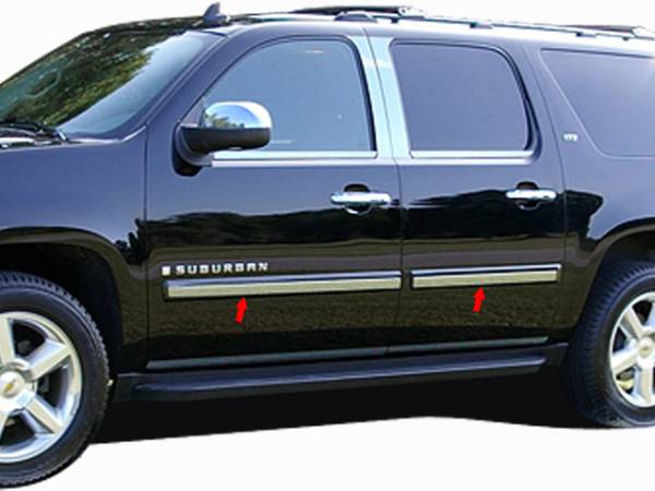 QAA - TH47198 Stainless Steel Rocker Panel Trim 6Pc 2007-2008 Chevrolet Avalanche QAA