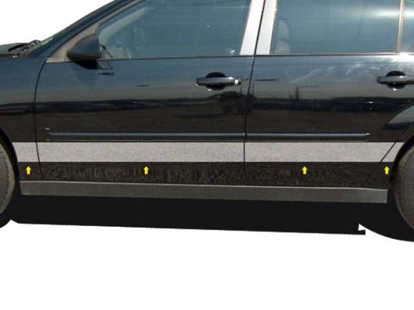 QAA - TH44105 Stainless Steel Rocker Panel Trim 8Pc 2004-2007 Chevrolet Malibu QAA