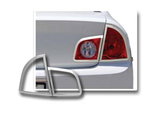 QAA - TL48105 Chrome Plated ABS plastic Tail Light Bezels 4Pc 2008-2012 Chevrolet Malibu QAA