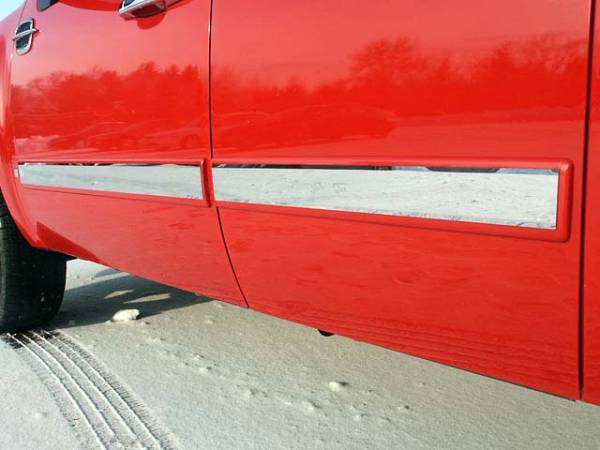 QAA - TH47185 Stainless Steel Rocker Panel Trim 4Pc 2007-2008 Chevrolet Silverado QAA