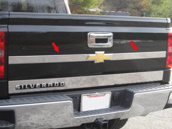 QAA - TP54181 Stainless Steel Tailgate Accent 2Pc 2014-2019 Chevrolet Silverado QAA