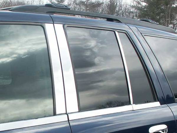 QAA - PP42294 Stainless Steel Pillar Trim 6Pc 2002-2009 Chevrolet Trailblazer QAA