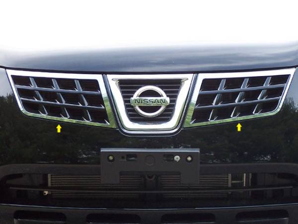 QAA - SG28535 Stainless Steel Grille Accent 2Pc 2008-2013 Nissan Rogue QAA