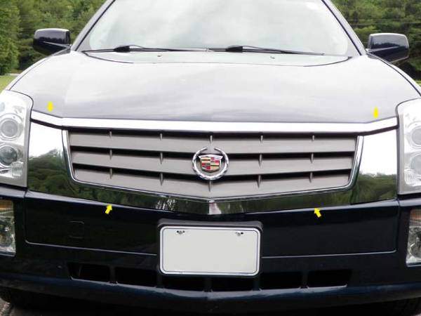 QAA - SG44260 Stainless Steel Grille Accent 4Pc 2004-2009 Cadillac SRX QAA