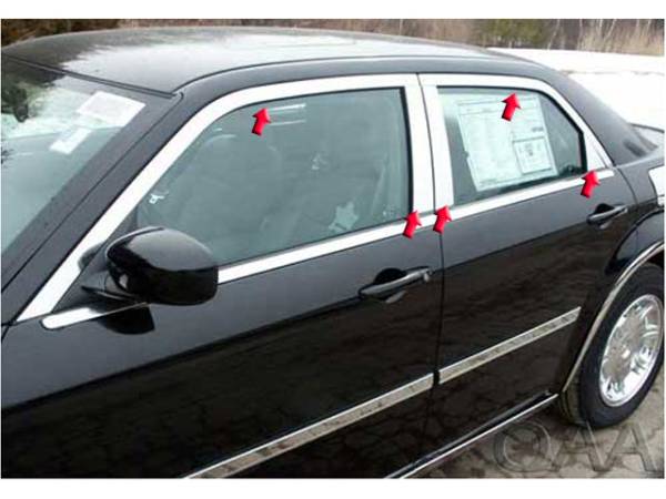 QAA - WP45766 Stainless Steel Window Accent Package 10Pc 2005-2010 Chrysler 300 QAA