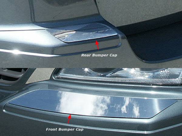 QAA - BC44750 Stainless Steel Bumper Cap Trim 4Pc 2004-2006 Chrysler Pacifica QAA