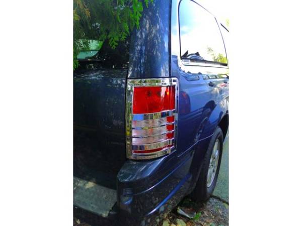 QAA - TL48895 Chrome Plated ABS plastic Tail Light Bezels 2Pc 2008-2010 Chrysler Town & Country QAA