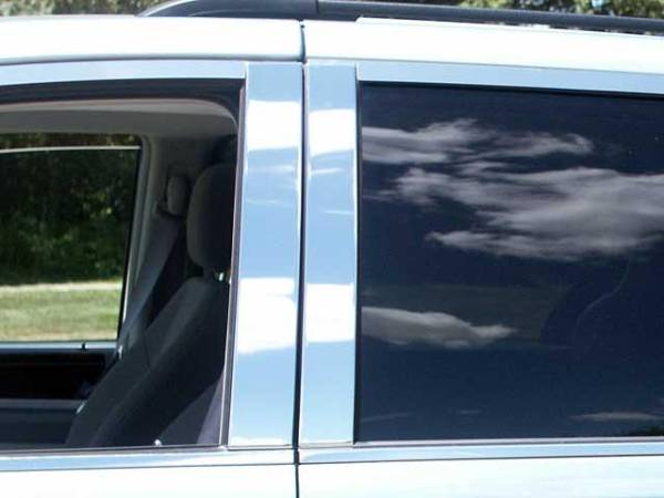 QAA - PP48895 Stainless Steel Pillar Trim 4Pc 2008-2016 Chrysler Town & Country, 2008-2020 Dodge Grand Caravan, 2009-2012 Volkswagen Routan QAA