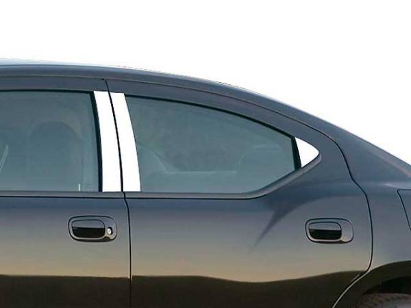 QAA - PP46911 Stainless Steel Pillar Trim 6Pc 2006-2010 Dodge Charger QAA