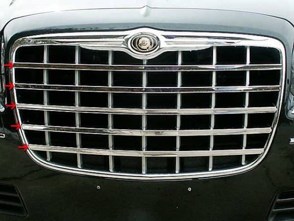 QAA - SG45760 Stainless Steel Grille Accent 5Pc 2005-2005 Chrysler 300 QAA