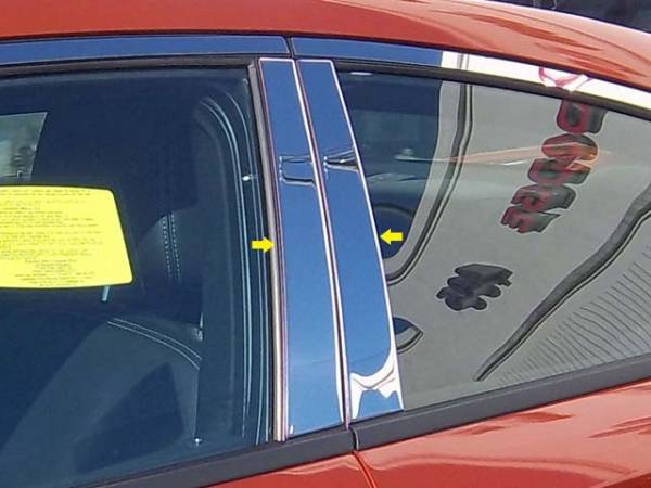 QAA - PP51910 Stainless Steel Pillar Trim 4Pc 2011-2023 Dodge Charger QAA