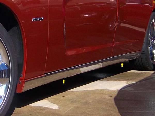 QAA - TH51910 Stainless Steel Rocker Panel Trim 4Pc 2011-2016 Dodge Charger QAA