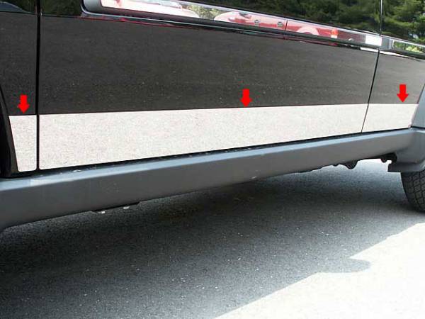 QAA - TH47940 Stainless Steel Rocker Panel Trim 6Pc 2007-2011 Dodge Nitro QAA